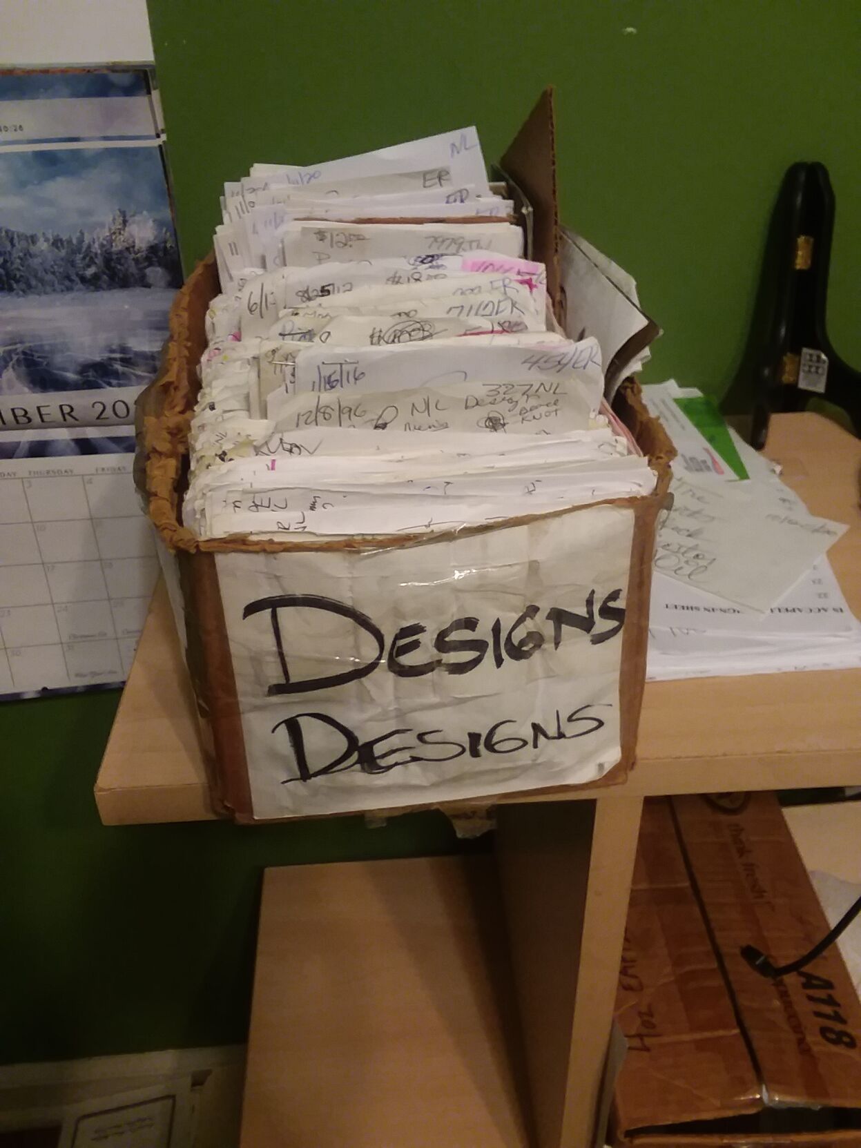Box of designs